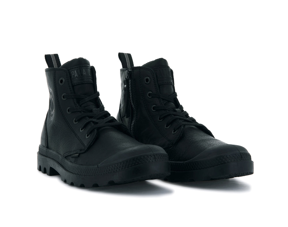 Botas Palladium PAMPA HI ZIP LTH ESS Hombre Negras | Costa Rica-75064